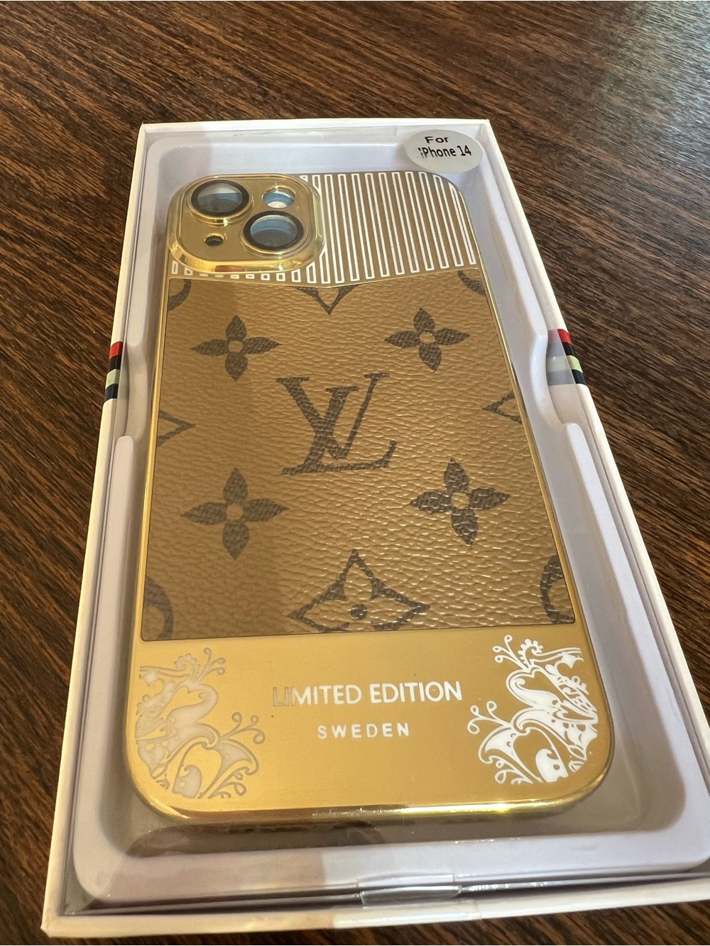 Gold Leather-Style Limited Edition iPhone 14 Case